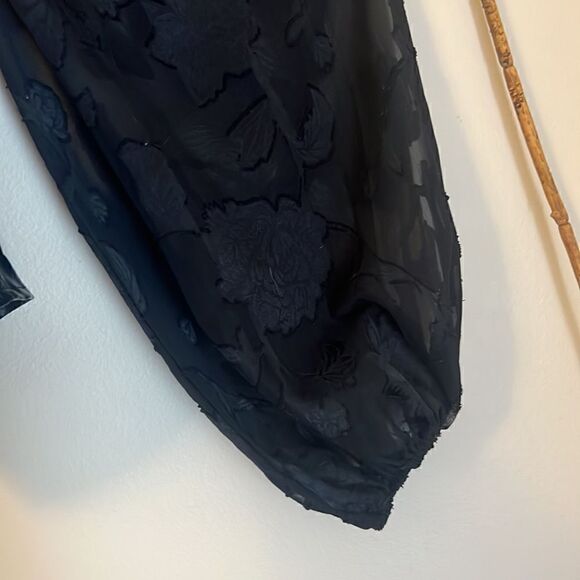 Jealous Tomato Faux Leather Puff Sleeve Top Size: M - Picture 6 of 8